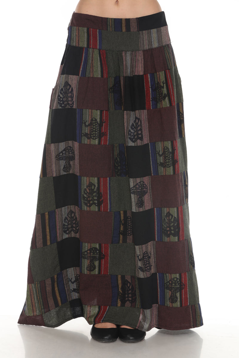 Maxi Patchwork Skirt