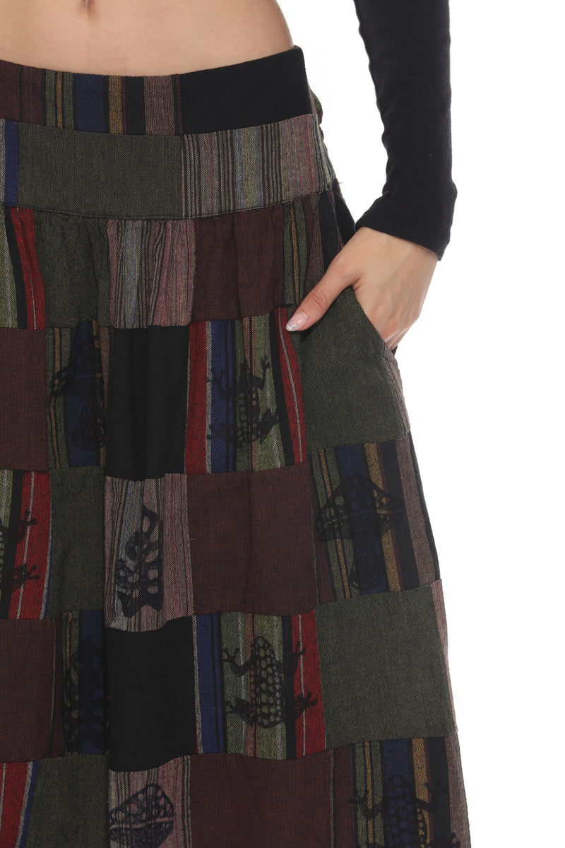 Maxi Patchwork Skirt