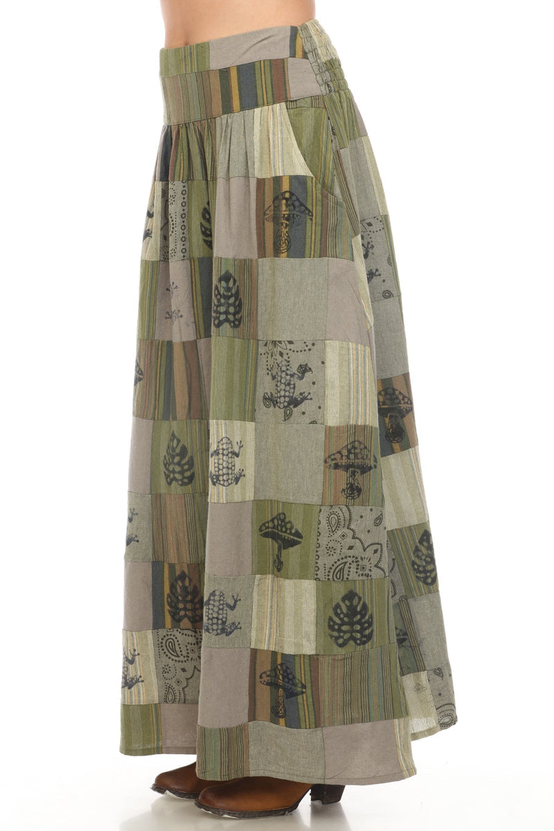 Maxi Patchwork Skirt