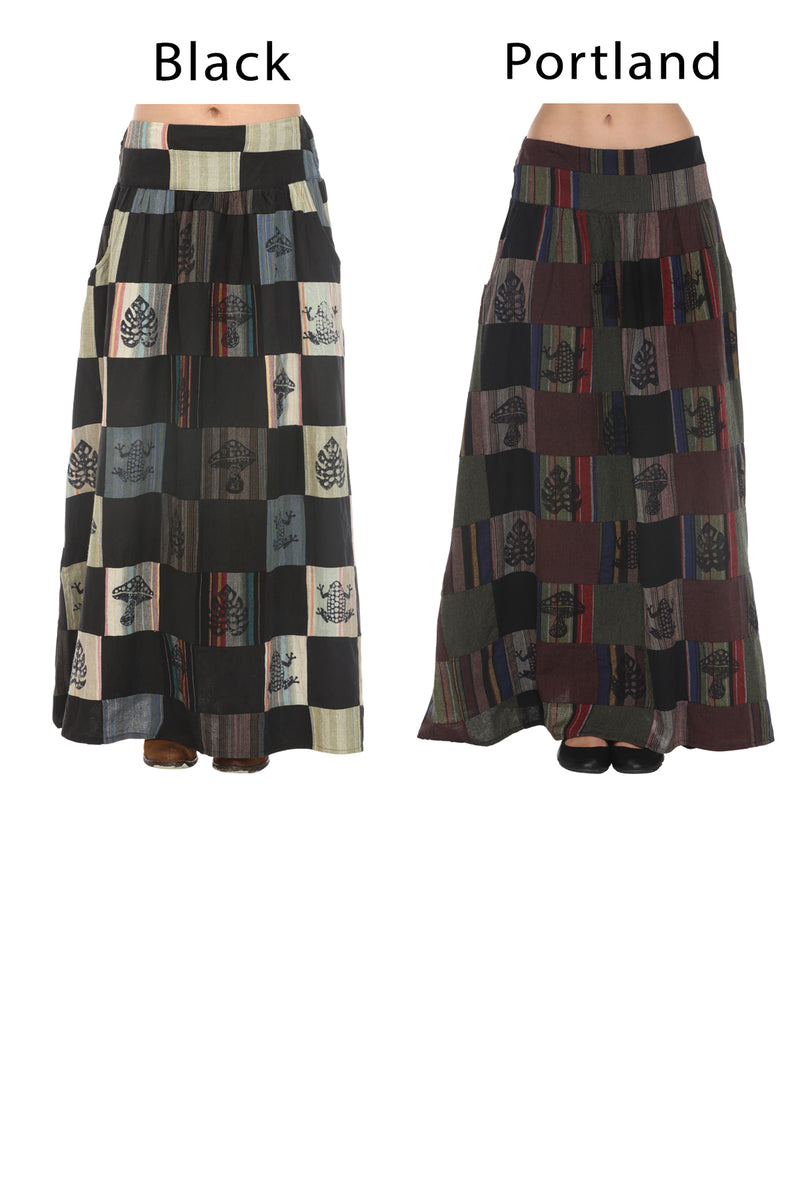 Maxi Patchwork Skirt