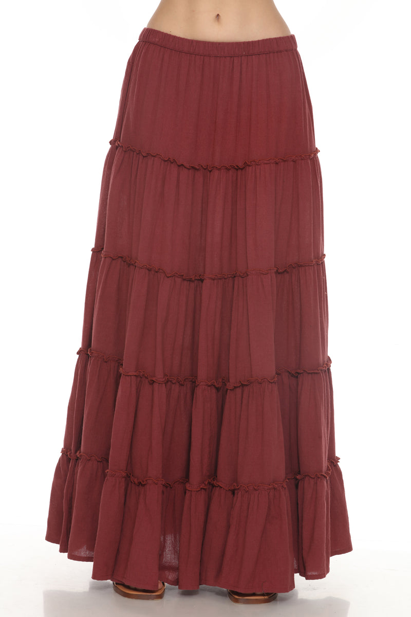 Five Layer Tiered Maxi Skirt