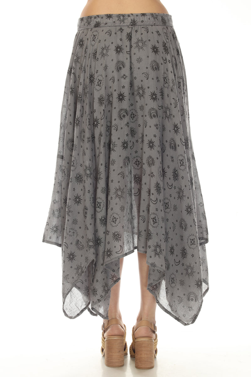 Gauze Hanker Chief Maxi Skirt