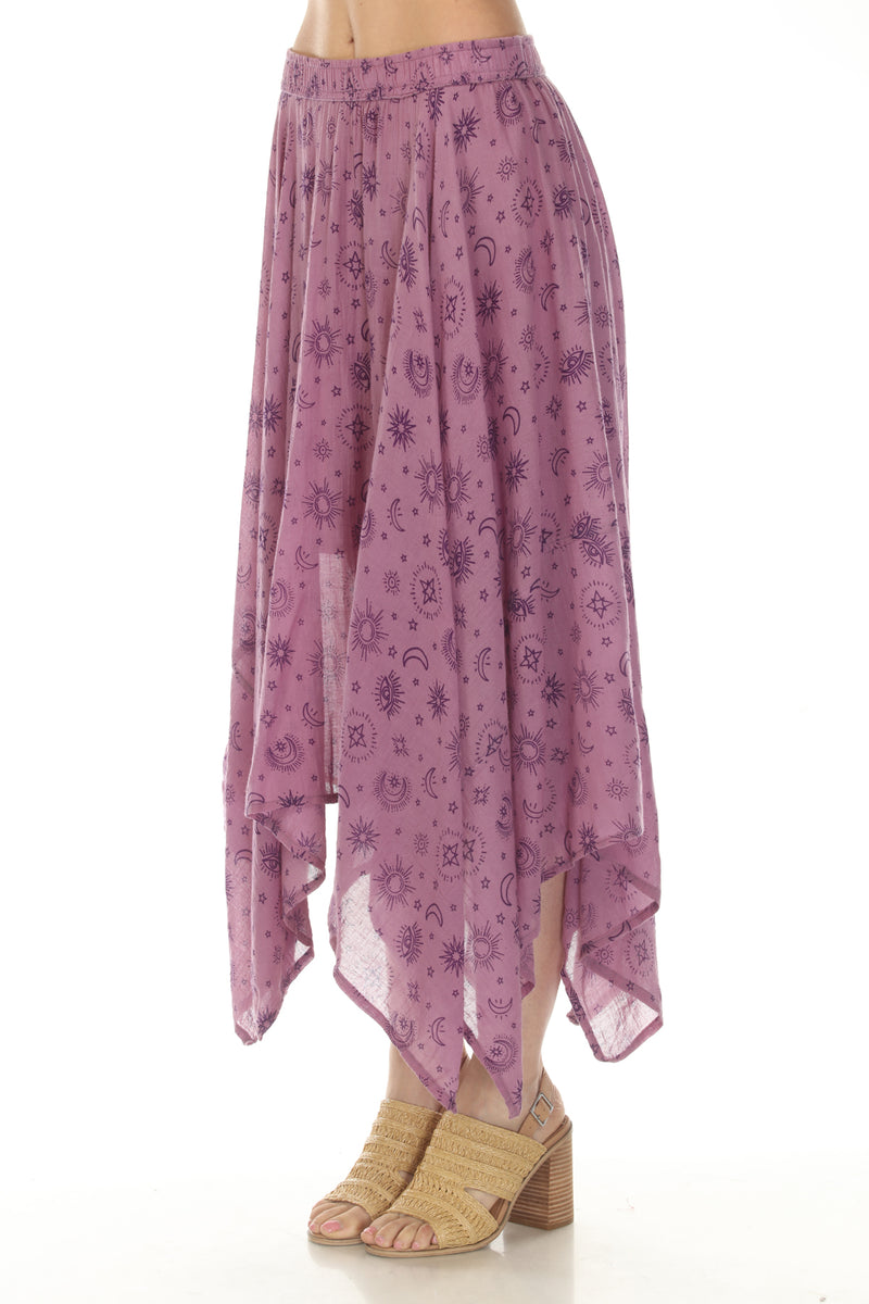 Gauze Hanker Chief Maxi Skirt
