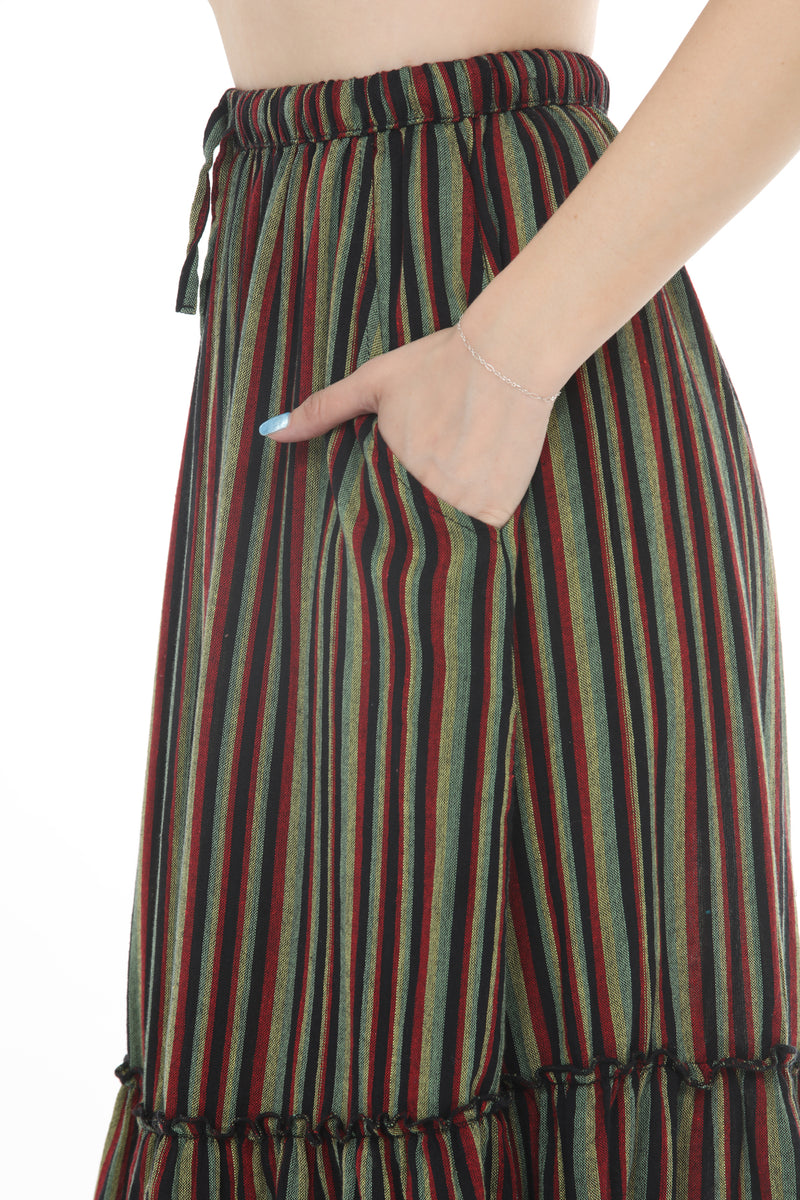 Rasta Tiered Maxi Skirt