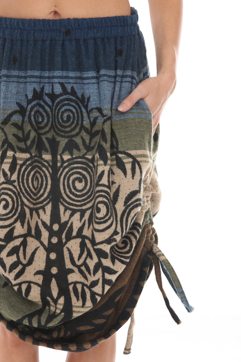 Cozy Tree of Life Drawstring Skirt