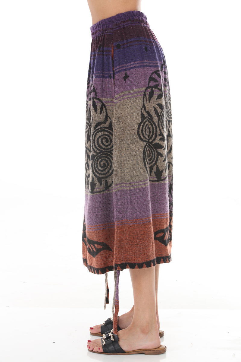 Cozy Tree of Life Drawstring Skirt