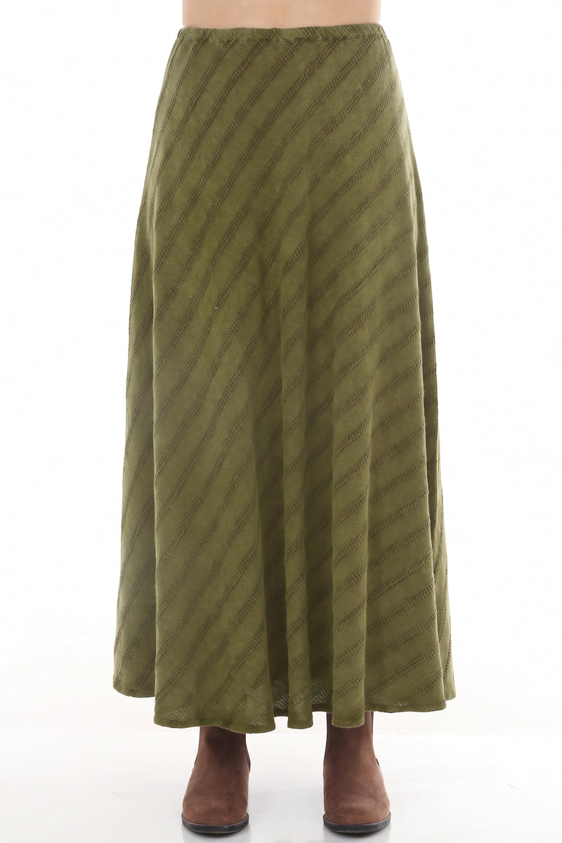Bias Waffle Stonewashed Skirt