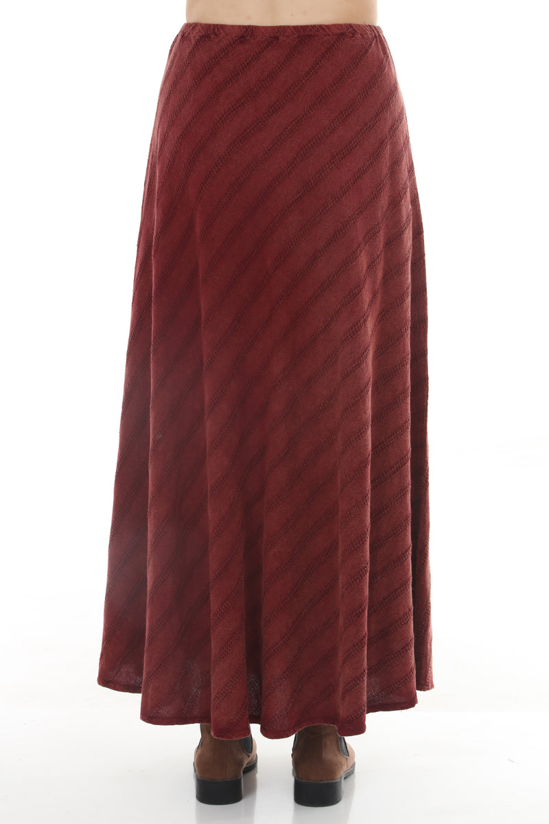 Bias Waffle Stonewashed Skirt