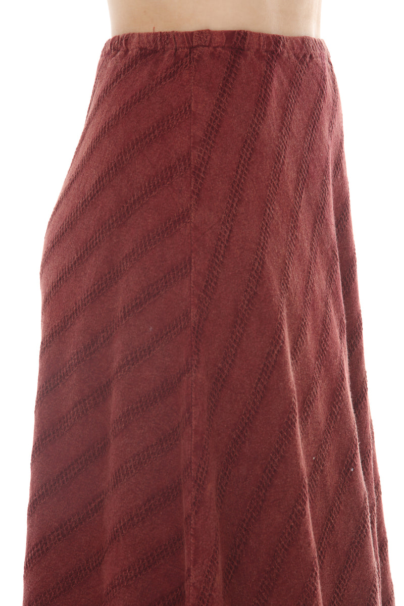 Bias Waffle Stonewashed Skirt