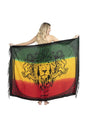 Load image into Gallery viewer, Tie Dye Rasta Lions Sarong
