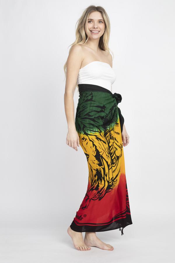 Tie Dye Rasta Lions Sarong