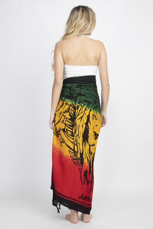 Tie Dye Rasta Lions Sarong