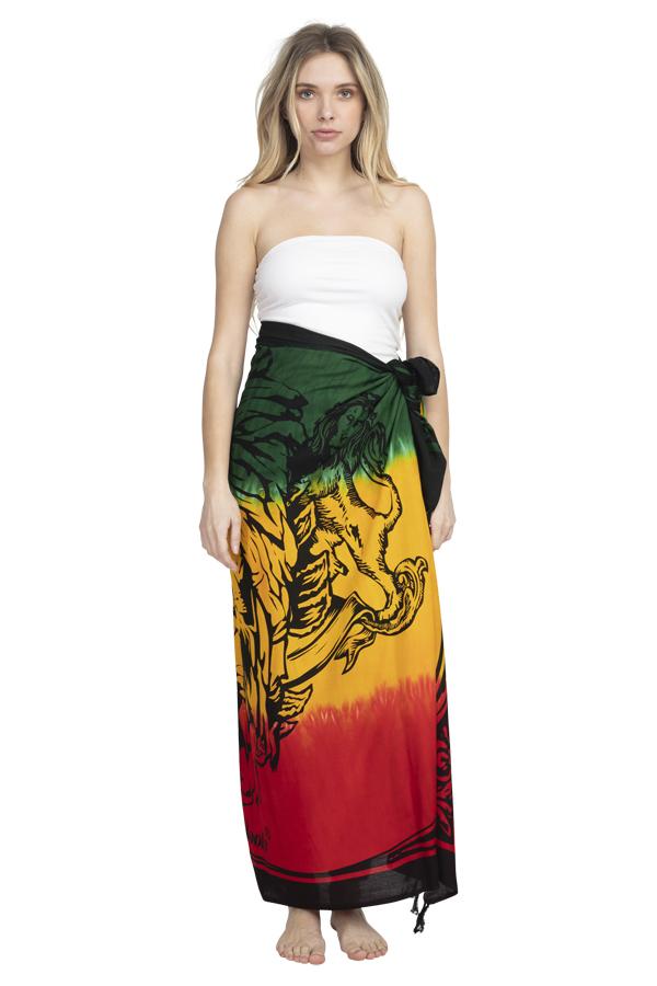 Tie Dye Rasta Lions Sarong