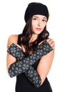 Load image into Gallery viewer, Vajra Print Organic Cotton Arm Warmers
