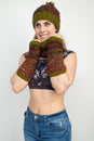 Load image into Gallery viewer, Multi Color Recycled Silk Fingerless Gloves
