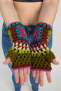 Load image into Gallery viewer, Granny Square Fingerless Mittens
