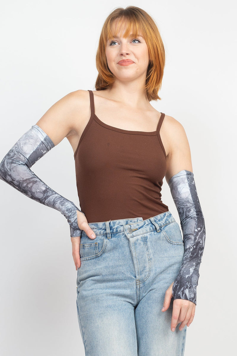 Tie Dye Print Arm Sleeves