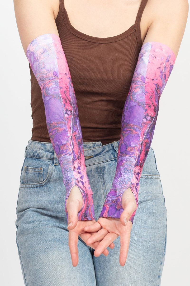 Tie Dye Print Arm Sleeves