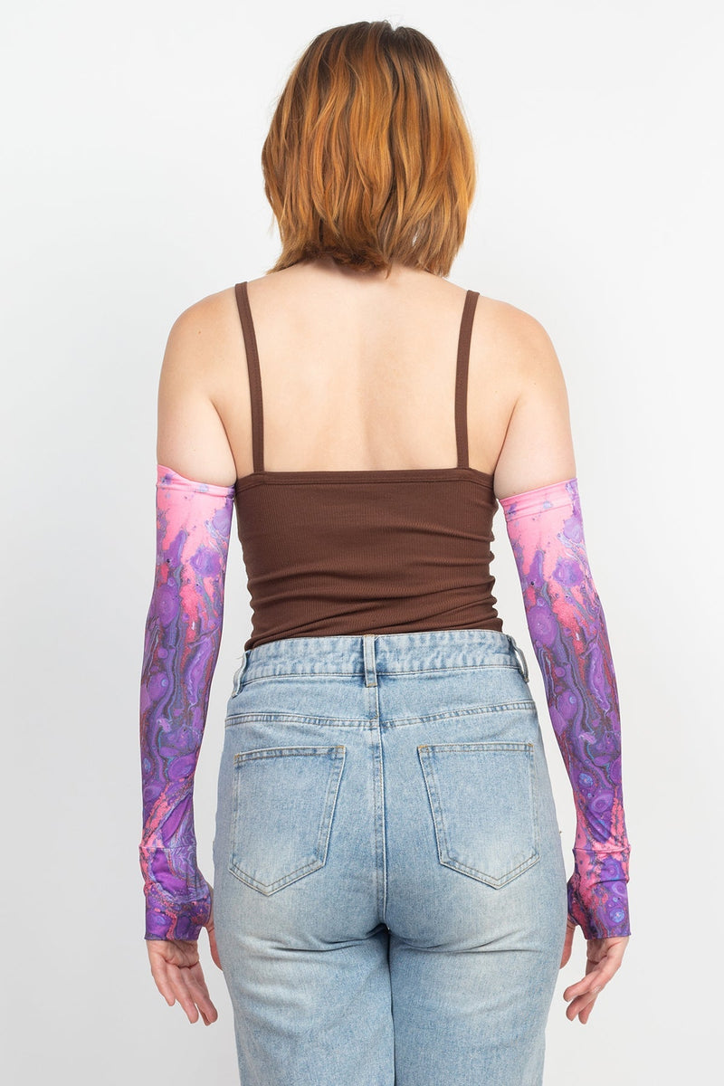 Tie Dye Print Arm Sleeves