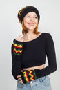 Load image into Gallery viewer, Rasta ZigZag Arm warmer
