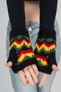 Load image into Gallery viewer, Rasta ZigZag Arm warmer
