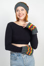 Load image into Gallery viewer, Rasta ZigZag Arm warmer
