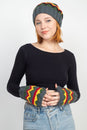 Load image into Gallery viewer, Rasta ZigZag Arm warmer
