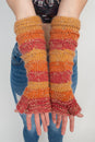 Load image into Gallery viewer, Faux Mohair Striped Armwarmers
