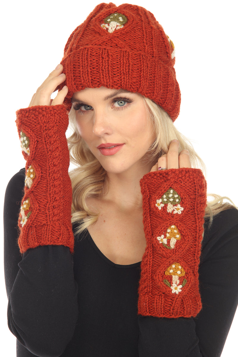 Cable Knit Mushroom Armwarmer