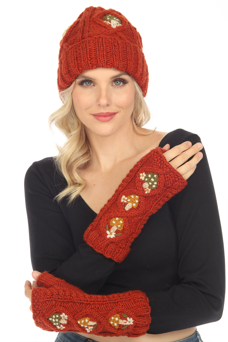 Cable Knit Mushroom Armwarmer