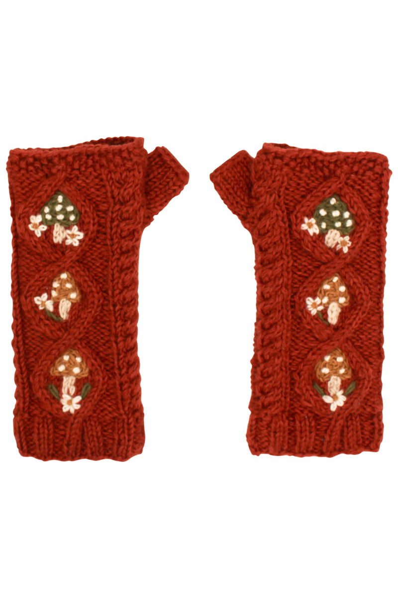 Cable Knit Mushroom Armwarmer