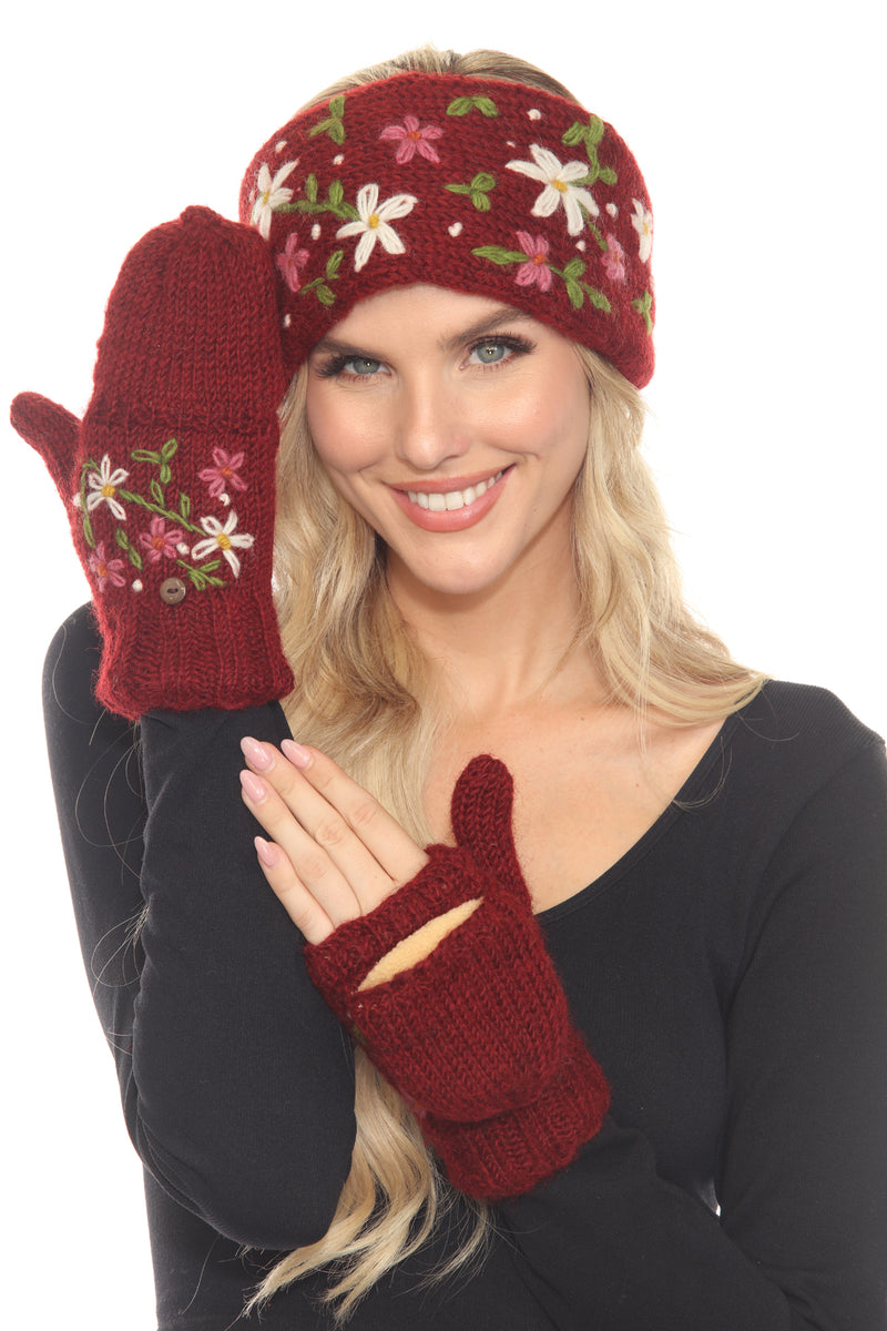 Hand Embroidery Mittens