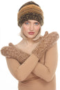 Load image into Gallery viewer, Cable Knit Faux Mohair Mittnes
