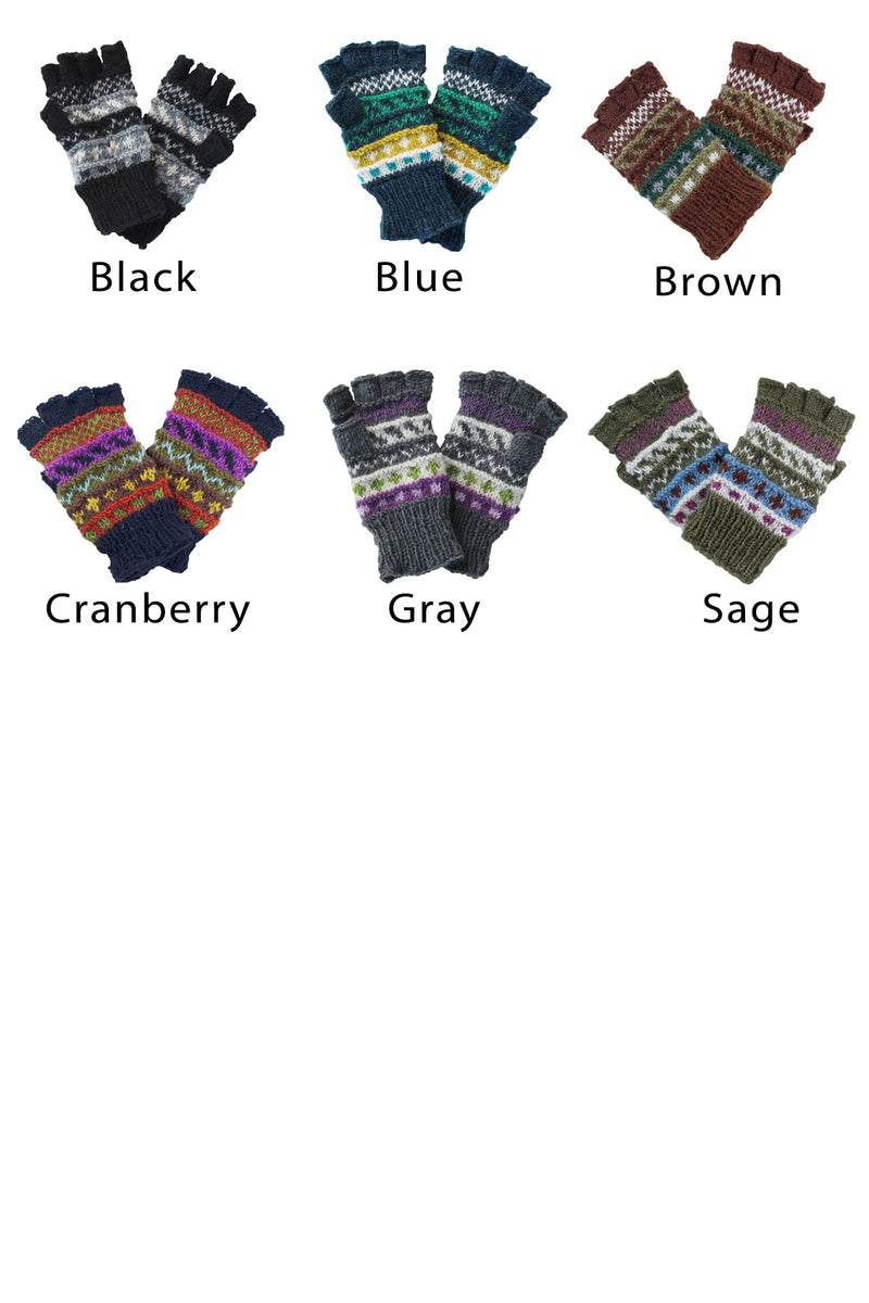 Winter Love Fingerless Wool Arm Warmers