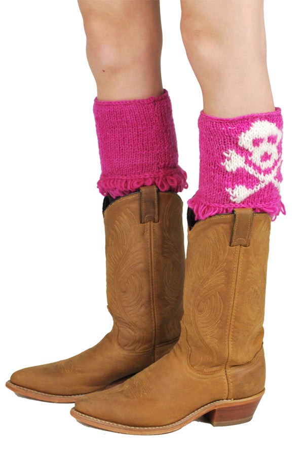 Skull knit boot sleeves