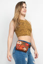 Load image into Gallery viewer, Mushroom Kantha Belt Bag
