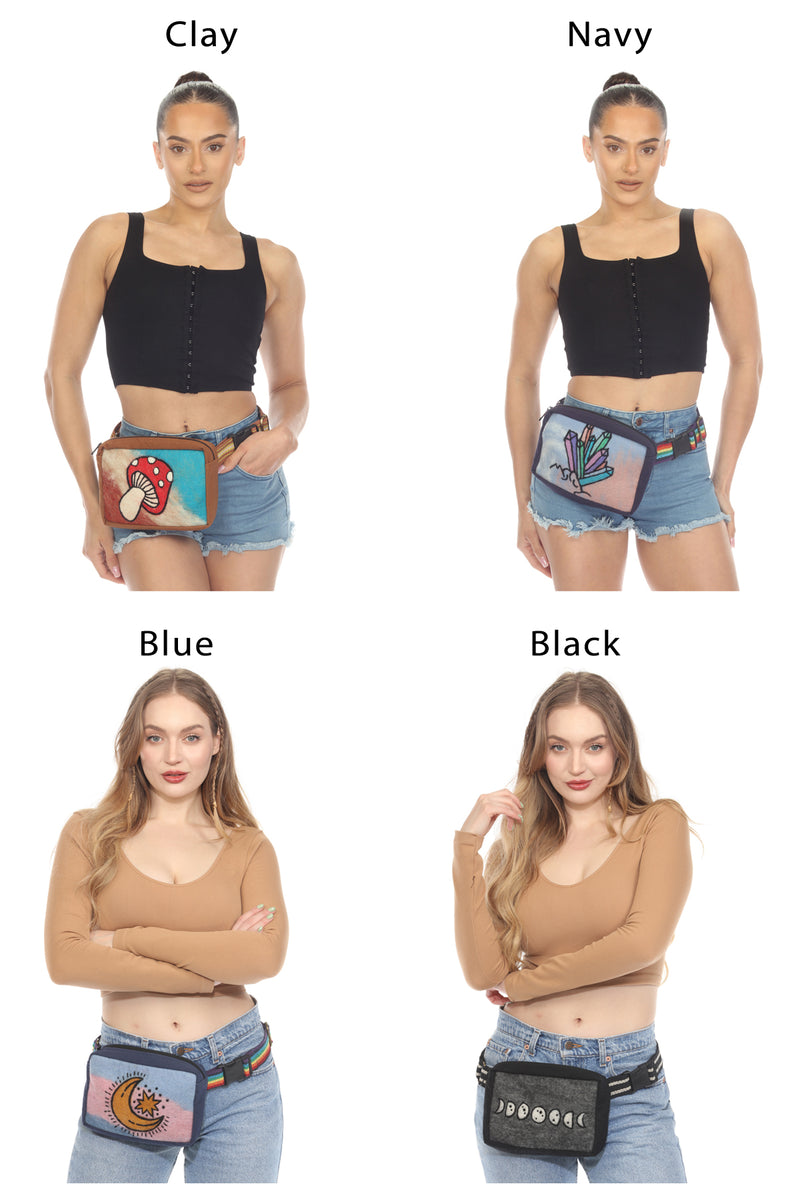 Felt Deco Boho Travelers Belt Bag