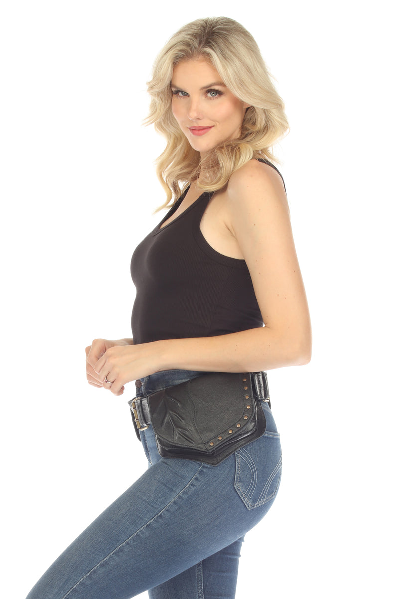 Leaf Leather Utility Belt With Extenders