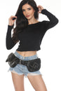Load image into Gallery viewer, Antique Studs Leather Belt Bag
