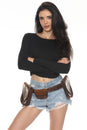 Load image into Gallery viewer, Falling Leaves Leather Belt Bag
