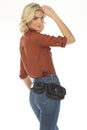 Load image into Gallery viewer, Leather Western Rivets Hip Belt
