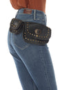 Load image into Gallery viewer, Leather Western Rivets Hip Belt

