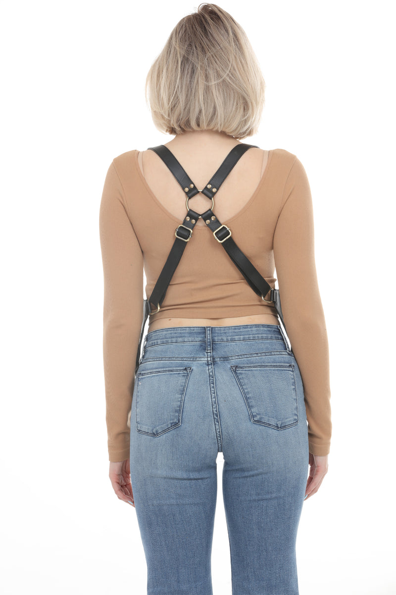 Leather Studded Festival Vest
