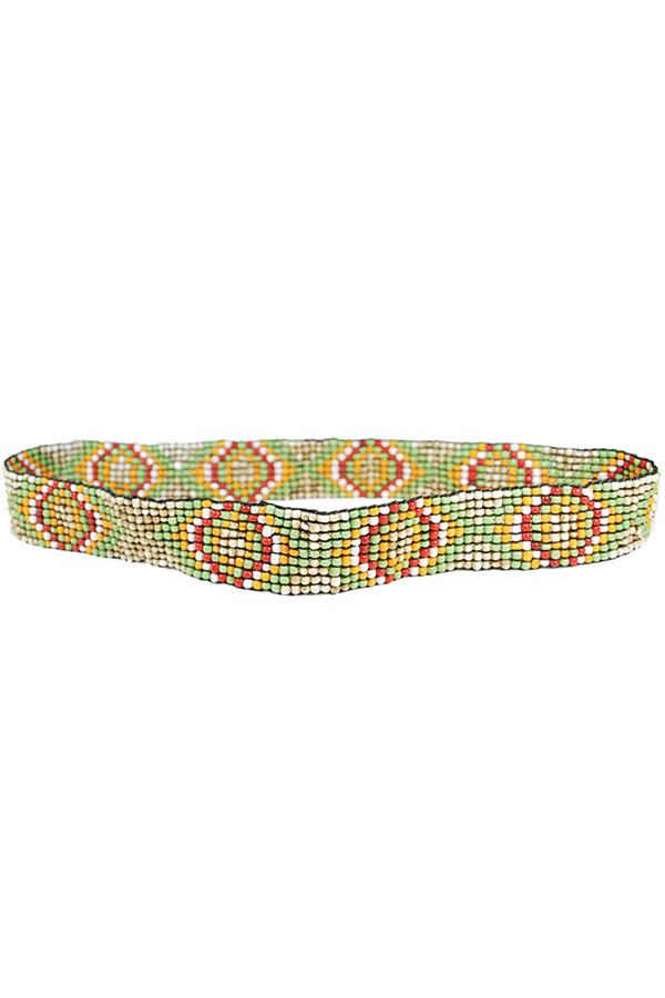 Stretchy beaded belt