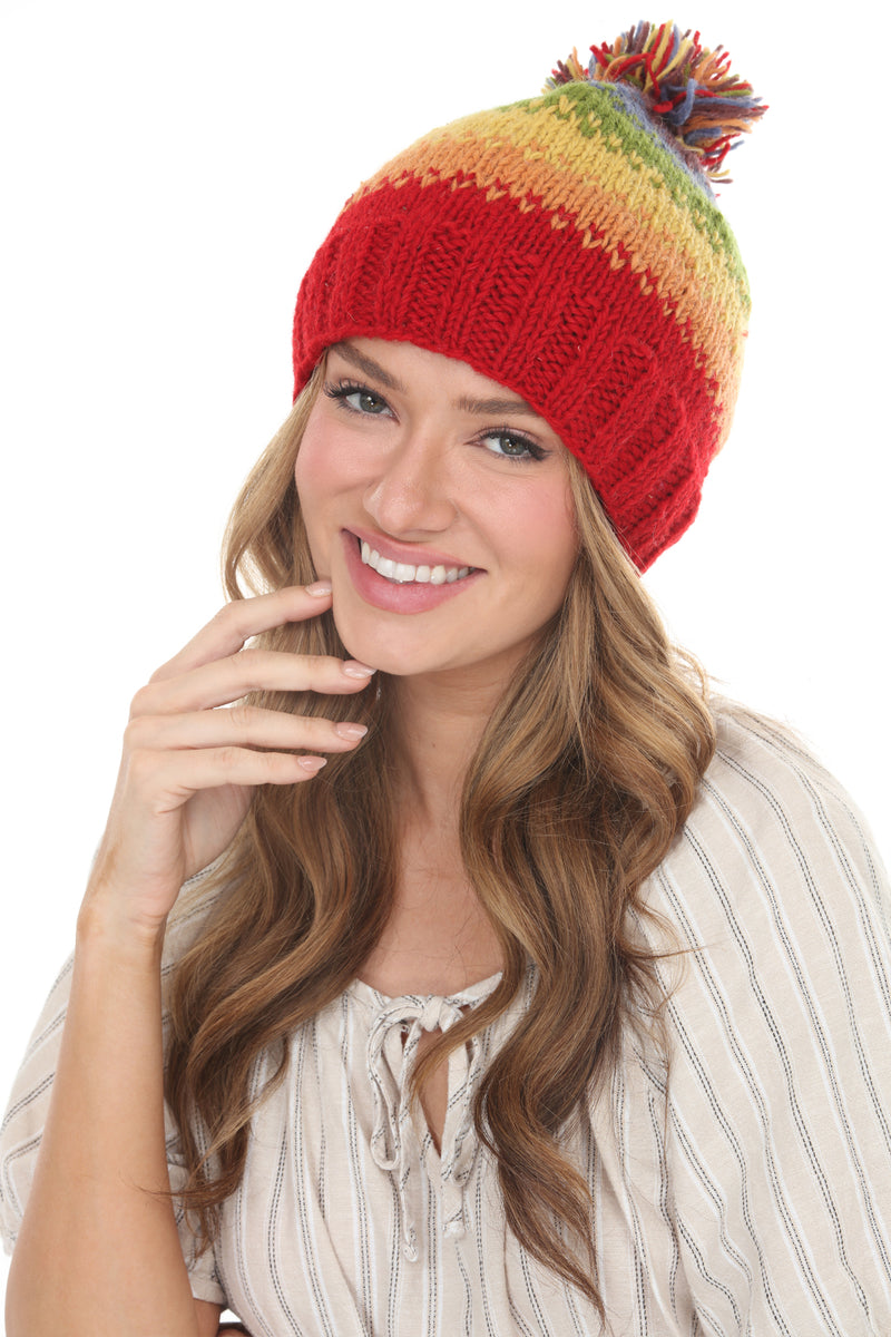 Blurred Lines Pom Beanie