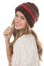 Load image into Gallery viewer, Faux Mohair Striped Slouchy Beanie

