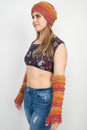 Load image into Gallery viewer, Faux Mohair Striped Slouchy Beanie
