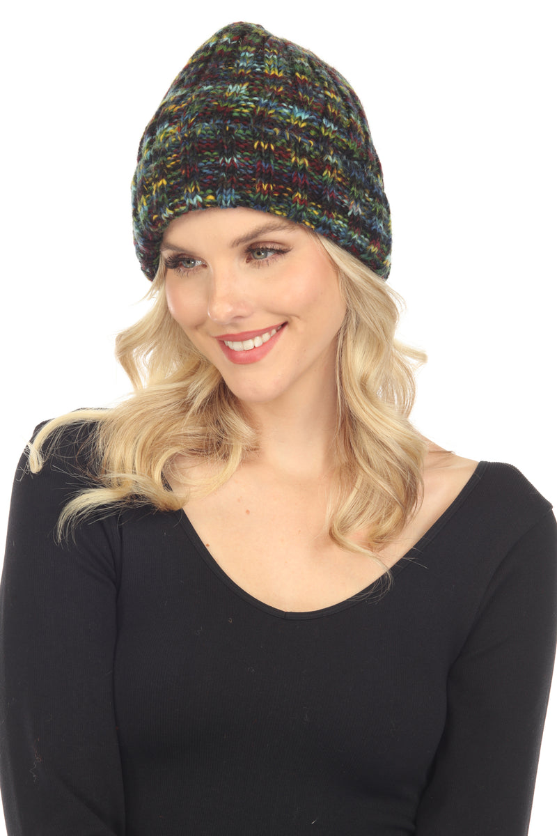 Tie Dye Rib Knit Beanie