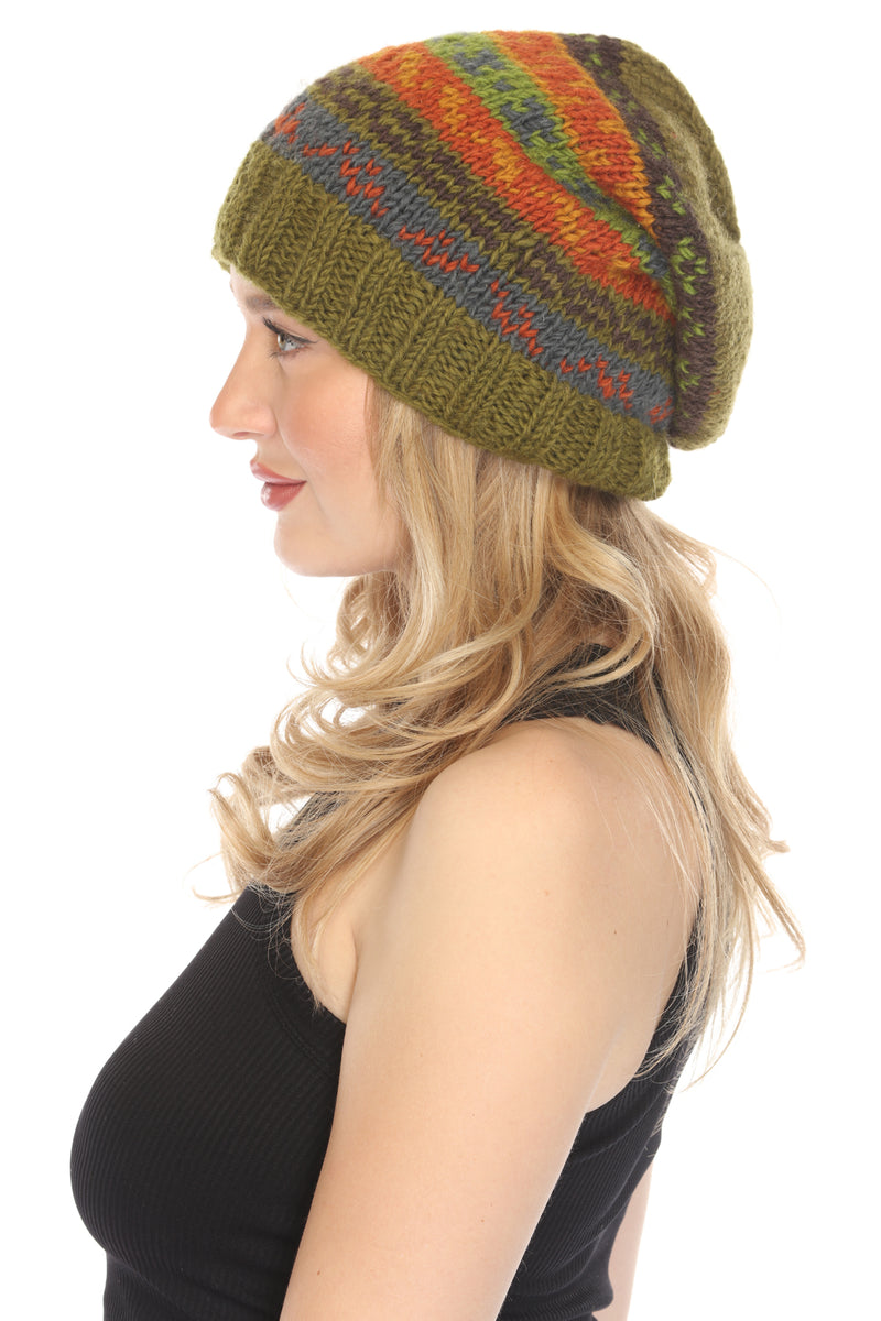 Fair Isle Slouchy Beanie