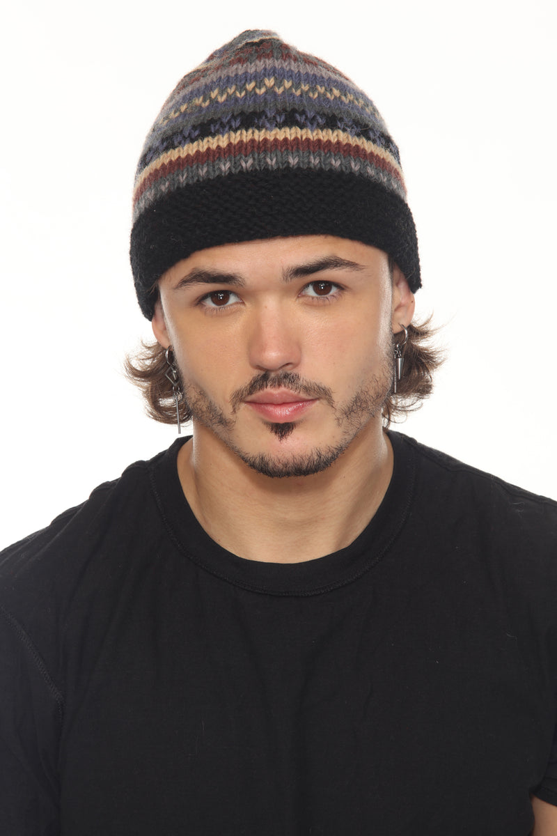 Cozy Striped Boho Beanie